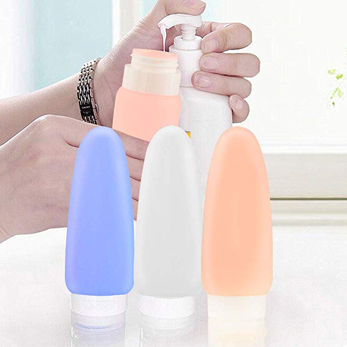 Lermende Portable Soft Silicone Travel Bottles Containers Set with Clear  Toiletry Bag TSA Approved Carry On Airport Airline Compliant Bag Quart  Sized