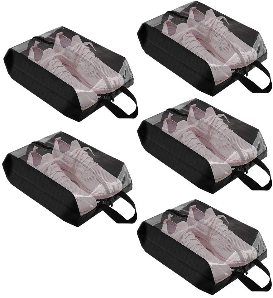 Lermende Travel Shoe Bags Waterproof Nylon Organizer Storage Tote Pouch 5pcs 