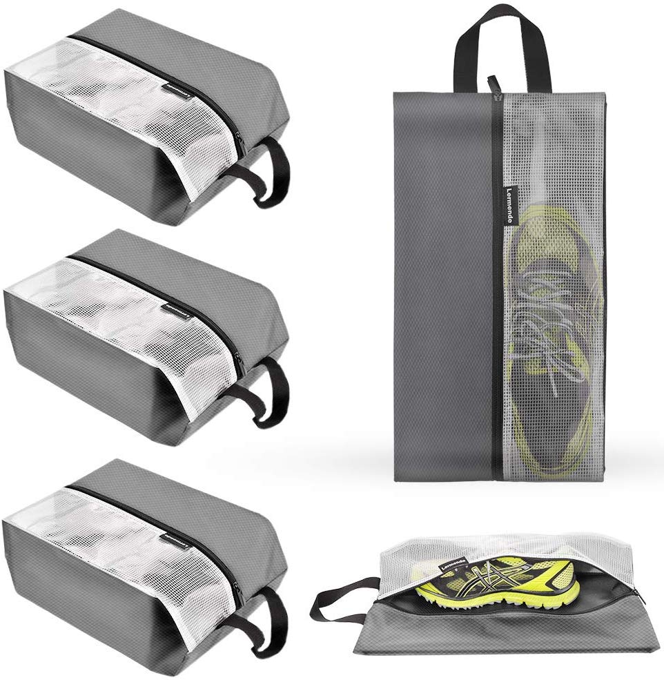 Lermende Travel Shoe Bags Waterproof Nylon Organizer Storage Tote